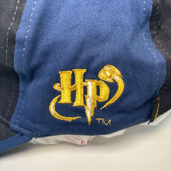 VTG 2001 Harry Potter Hogwarts Crest Hat Black Adjustable Strapback Baseball Cap - Picture 4 of 12